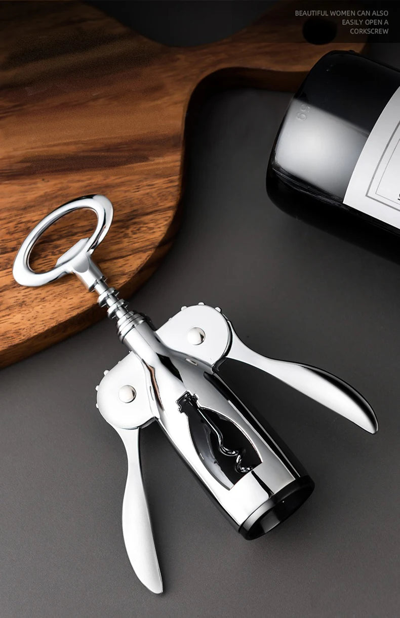 Hand Movement Bottle Opener Classic And Practical Stainless Steel Wine Opener Portable Wine Cork Remover Kitchen Gadgets