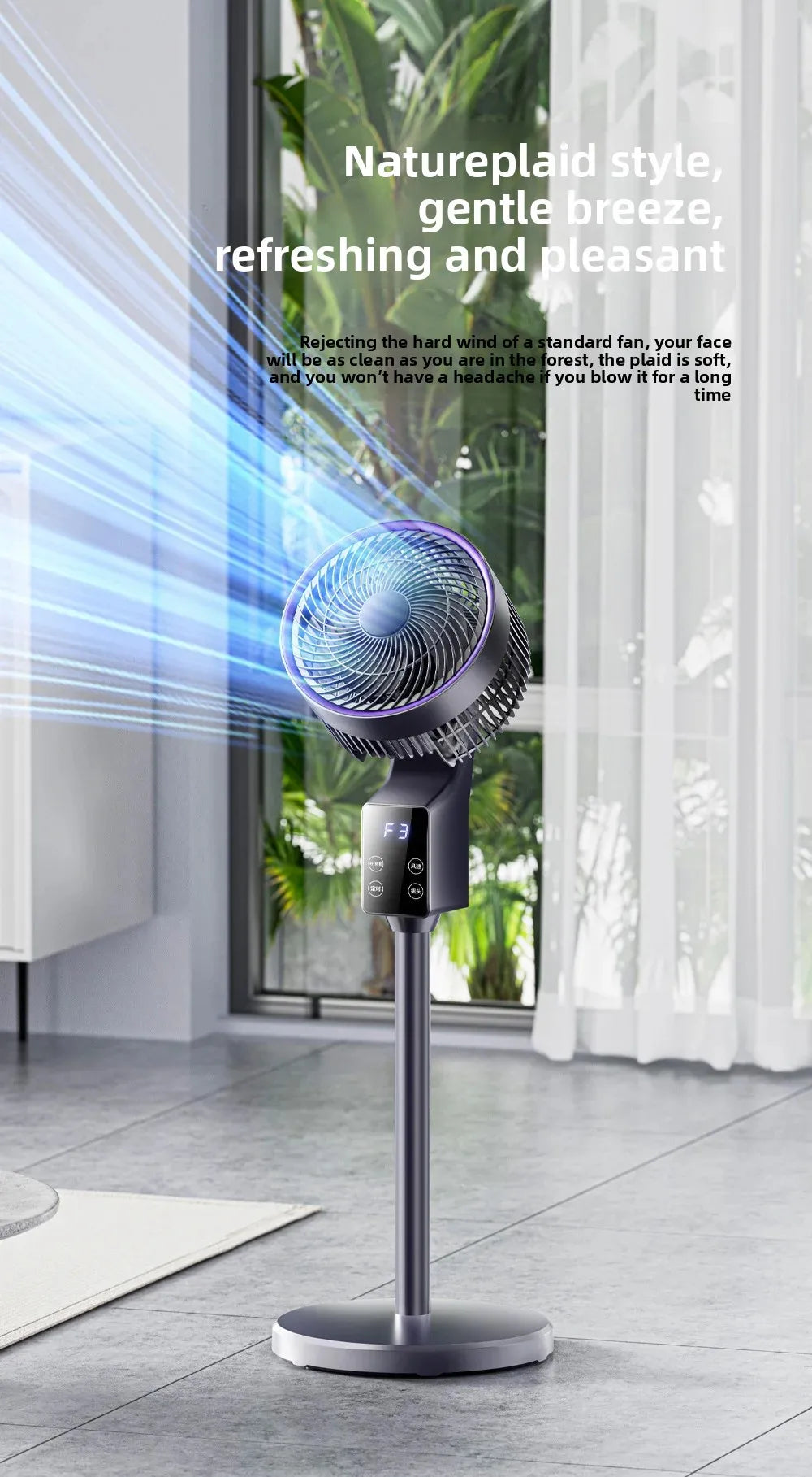 Air Circulator Fan with Aroma Diffuser,Long-Distance Oscillating Floor Fan for Home/Dorm,Energy-Saving 3-Speed Quiet Desk Fan