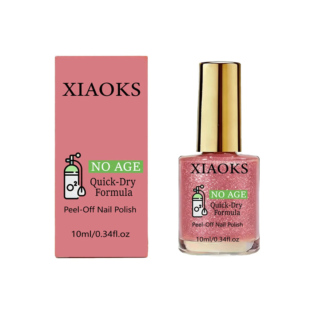 Rose Pink Glitter Nail Polish - Natural, Quick-Drying, No-Bake Formula, Long-Lasting Shine for Nails, Protects Thin and Soft Nails, Strengthens Nails, Enhances Beauty, Suitable for Holiday Gifts, Quick-Drying Nail Polish, Fas