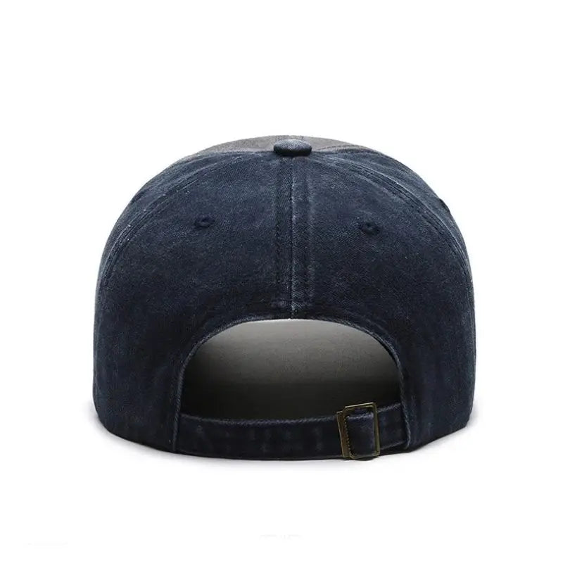 Four Seasons Men's Retro Letter Baseball Cap Casual Wash Embroidered Cap Curved Brim Bowler Hip Hop Streetwear Sun Hat