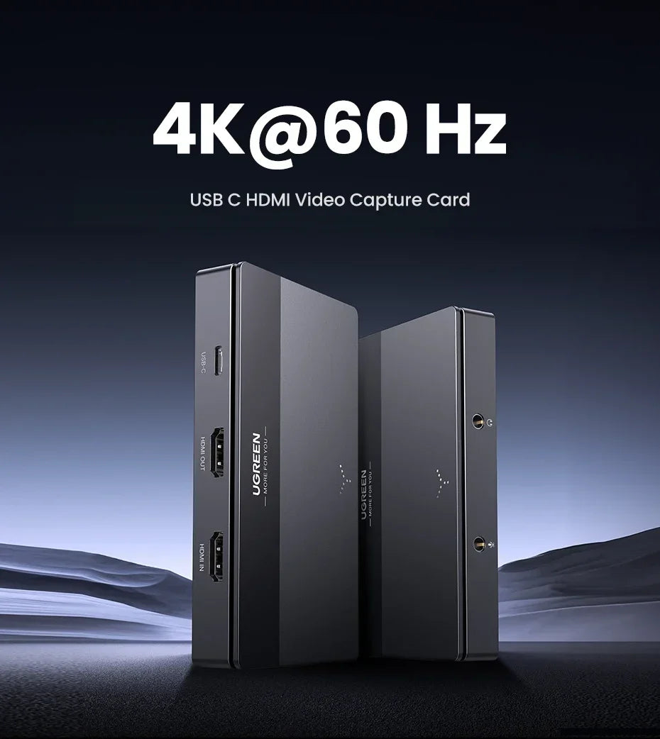 UGREEN CM630 Video Capture Card 4K/60Hz HDMI To USB-C HDMI Video Grabber Box for PC Computer Camera Live Stream Record Meeting