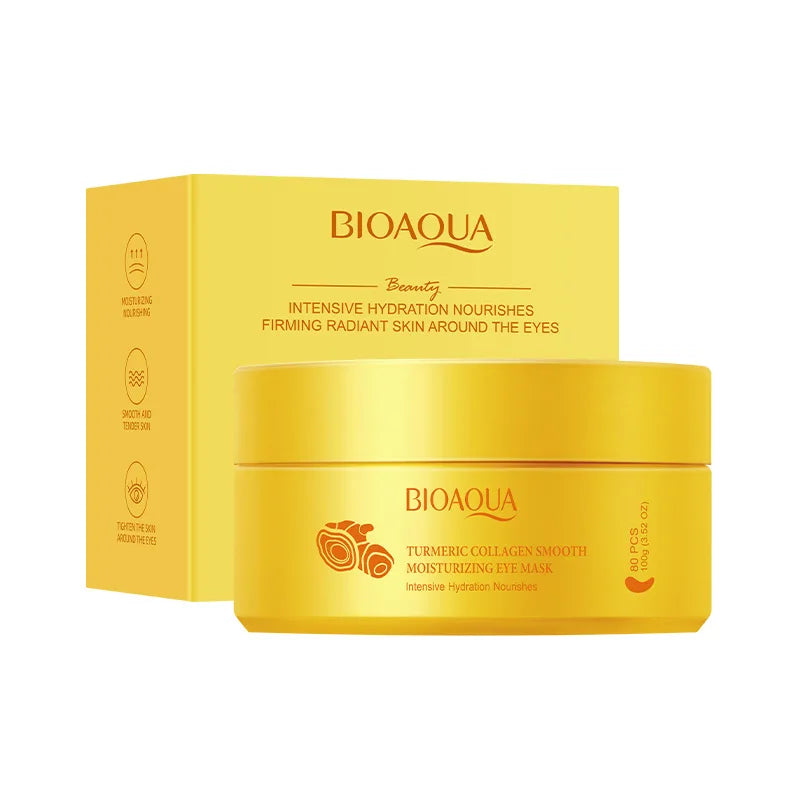1 Box of 80Pcs Collagen Moisturizing Eye Masks, Eye Patches, Containing Collagen Ingredients, Moisturize and Nourish the Skin Ar