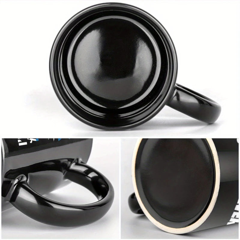 American flag coffee cup, black American flag design, suitable for patriotic activities and daily use