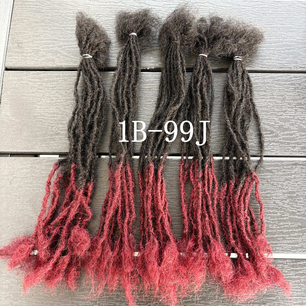 0.2cm Colored Handmade Inter Loc Extension Human Hair 10in Permanent Micro Sisterlocks Extensions Natural Looking Soft Dreadlock