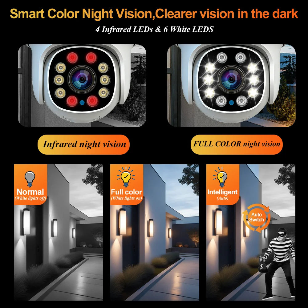 Tuya Smart Life 5MP Outdoor Waterproof Home Security Auto Tracking AI Human Detection Camera WIFI Network Surveillance Camera