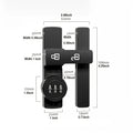 Password Door Lock and Deadbolt, 180 Degree Sliding French Barn Door Lock with 3 Digit Combination Lock, Keyless Cabinet