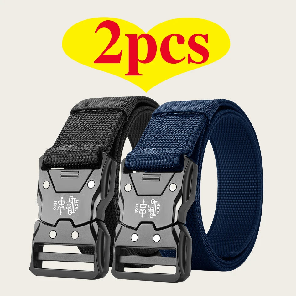 2-Piece Set, Men's Outdoor Sports Quick-Release Multi-Functional Symmetrical Buckle Multi-Functional Farm Work Gardening Belt