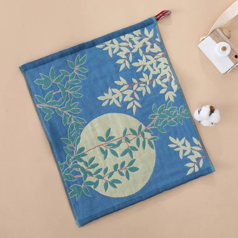 1PC-34X40cm large kitchen towel, quick-drying four-layer cotton gauze, decorative family dining room tea towel