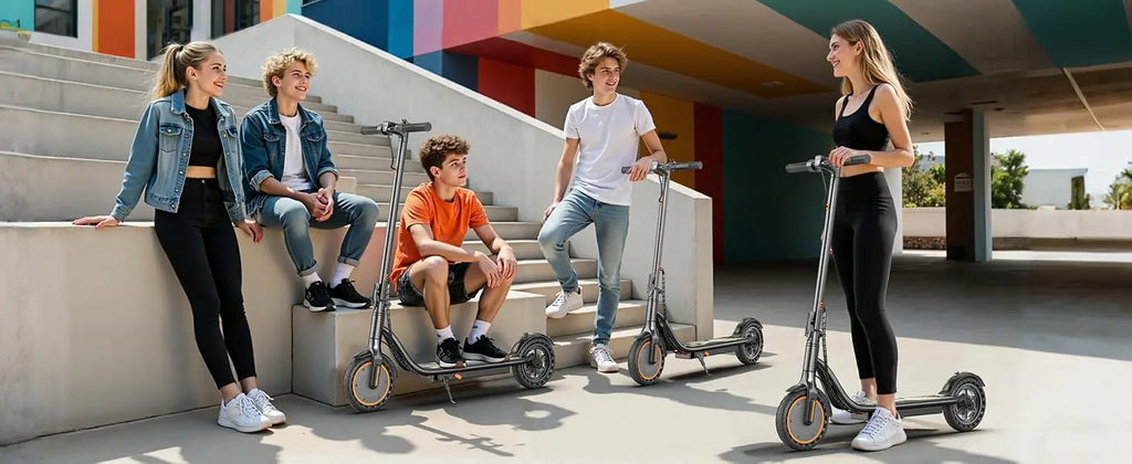 Sigravy Electric Scooter for Kids,Teens,Teenager, Students, Foldable Commuter E Scooter for Teens, 350W Motor, 19 MPH, Up to 26 Miles Range, 8.5" Solid Tires, Cruise Control, 19MPH Max Speed, LED Display,APP Control