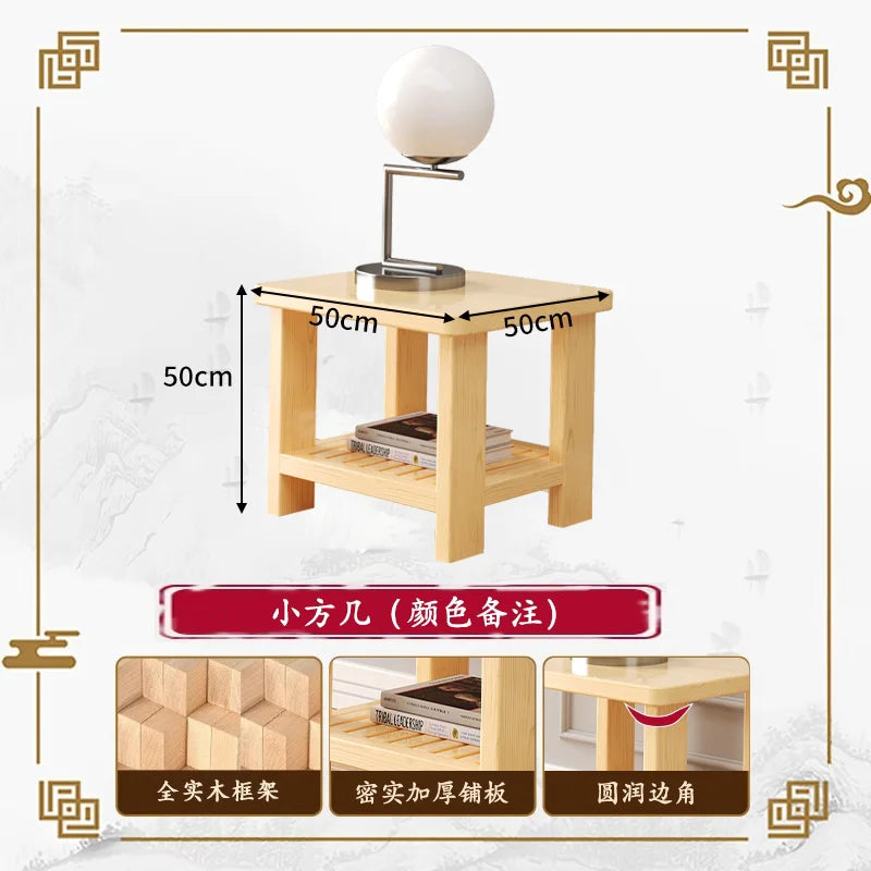 Solid wood sofa new simple small apartment wooden sofa new Chinese winter and summer dual-use