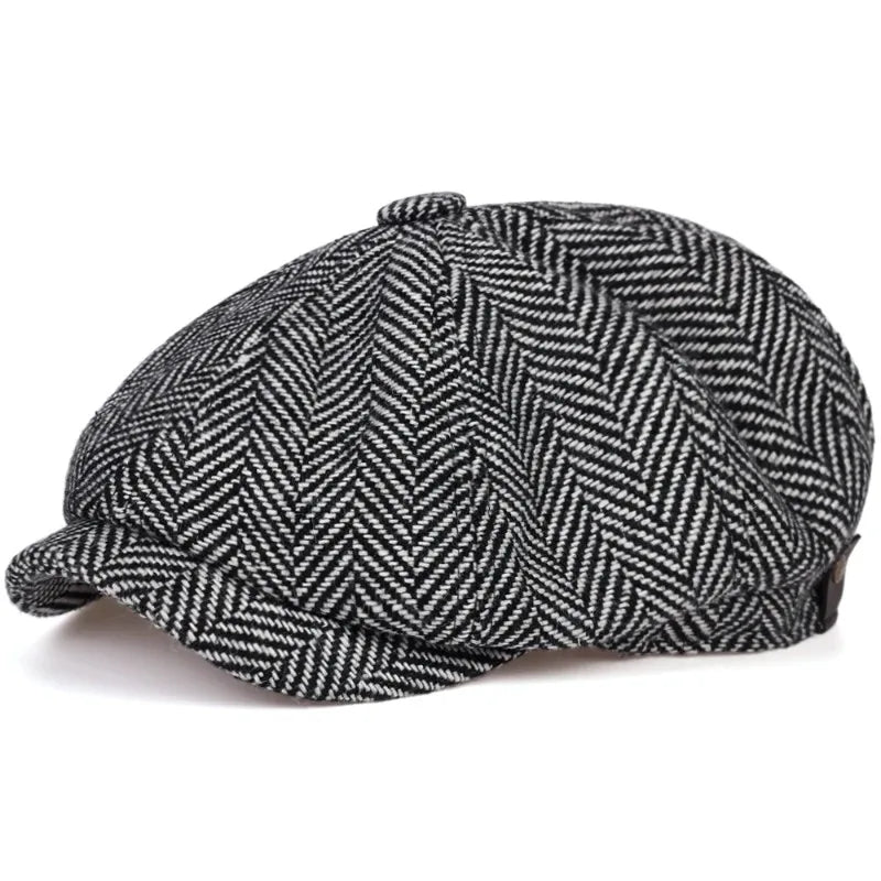 Fashion Wool Newsboy Caps Mens Herringbone Flat Caps Women Men British Painters Hats Soft Autumn Winter Caps Hats Casquette