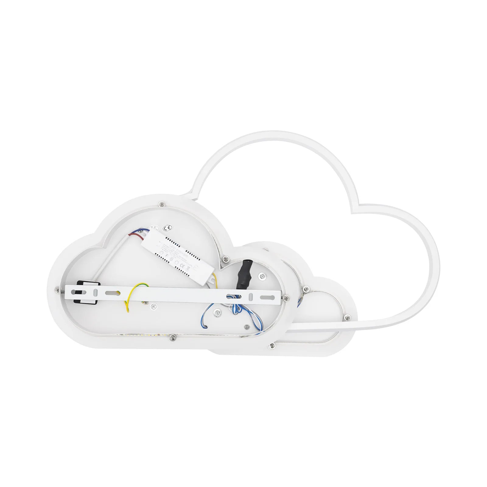 Cloud Shape LED Ceiling Light Fixture Modern 3-Color Lighting Acrylic Ceiling Lamp for Living Room Bedroom Kid's Room 52x31cm