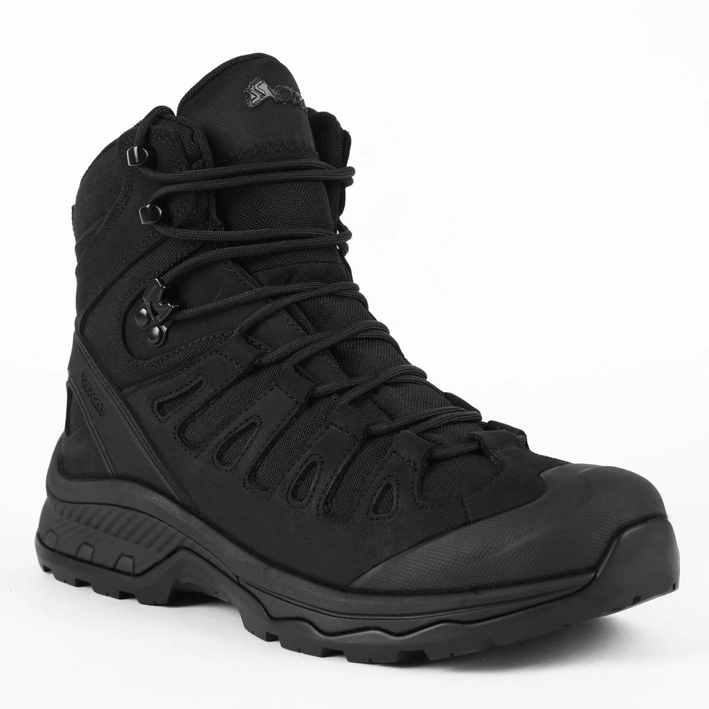 Men's Motorcycle Boots Waterproof  All Terrain Anti-slip Hiking Trekking Desert Combat 1000d Oxford Cloth Genuine Leather Boot