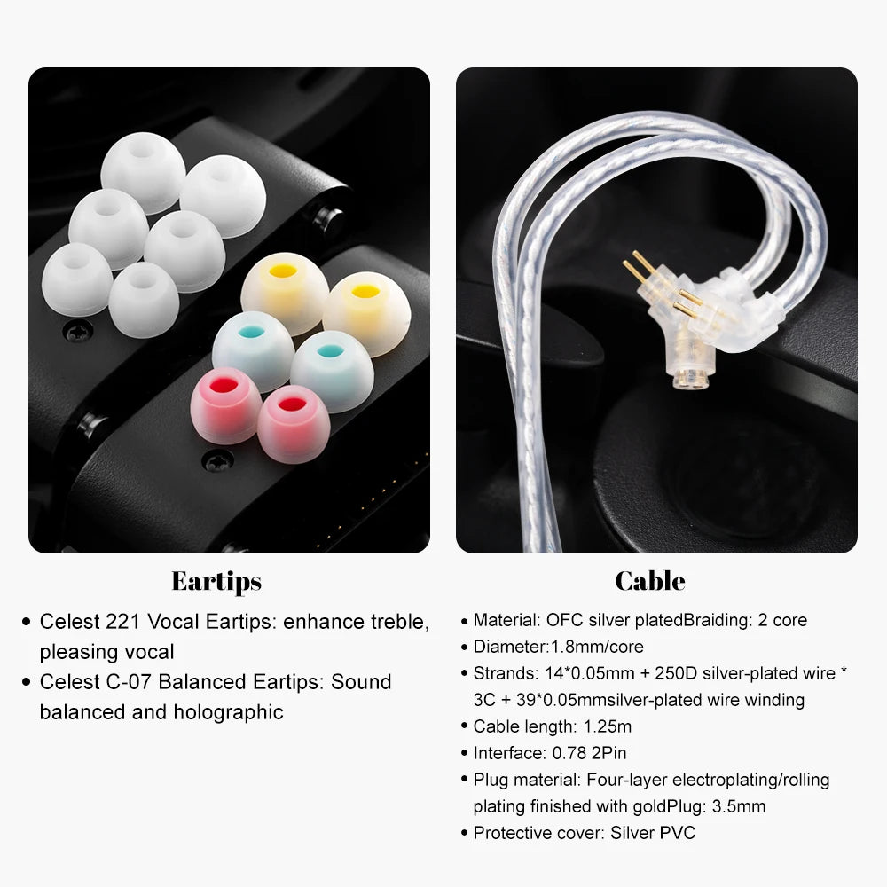 Kinera Celest Wyvern / Wyvern PRO / Wyvern Black 1DD In-Ear Earphone Dynamic Driver 0.78mm Wired HiFi Earbuds Gaming Mic