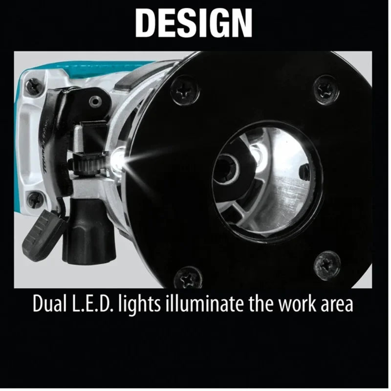 New Makita DRT52 Cordless Compact Router for Precision Multi-Tasking Edge & Slotting 18V LXT