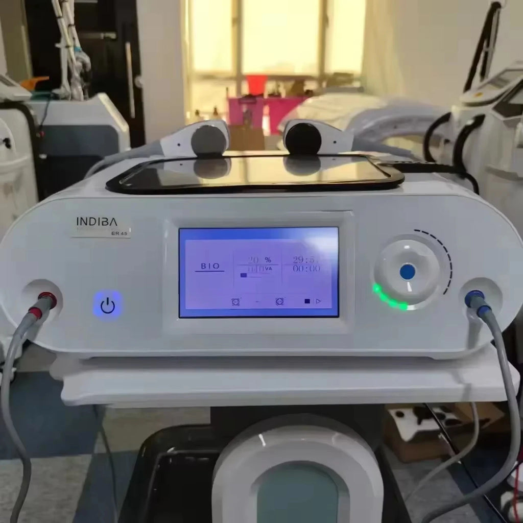 Portable 448KHZ RF Tecar Therapy RET CET Diathermy Body Sliming Machine Pain Relief Skin Tightening INDIBA Deep Care