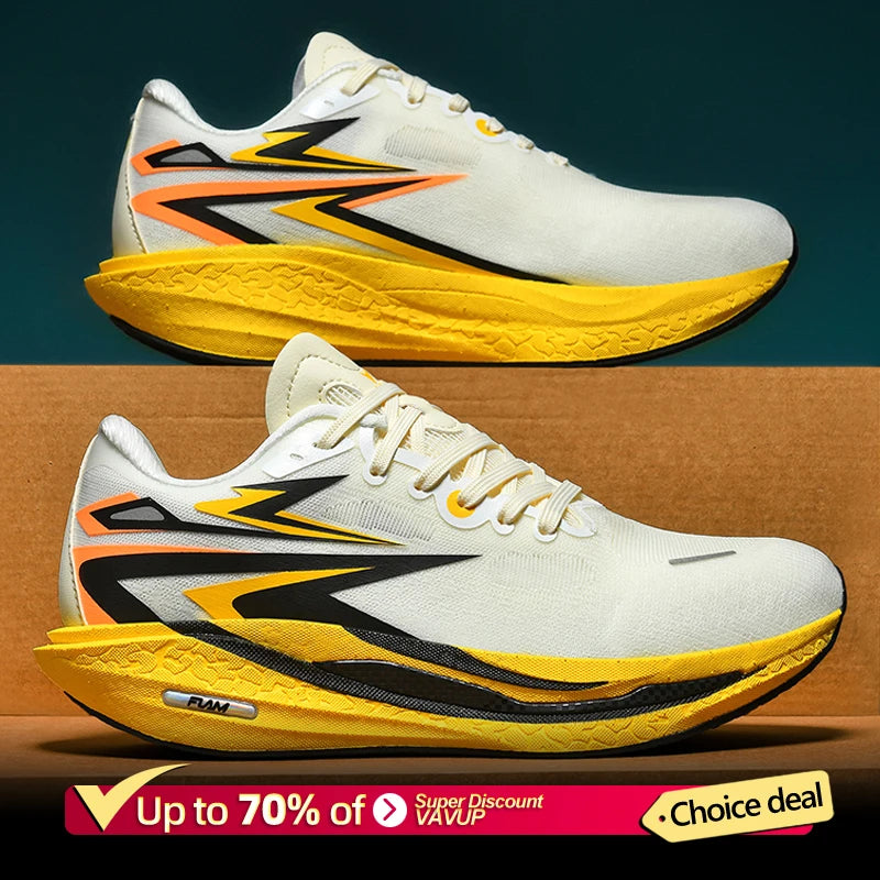 Men Sports Speciality Running Shoes Carbon Board Marathon Breathable Lightweight Women's Comfortable Athletic Nonskid Sneakers