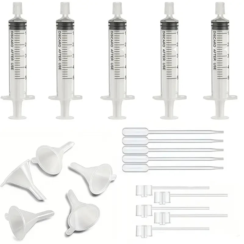 20/40pcs perfume supplement set: plastic funnel, pipette, dropper and syringe-ideal for travel and DIY cosmetics
