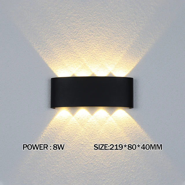 2W 4W 6W 8W 10W 12W LED Wall Light Outdoor Waterproof Modern Nordic style Indoor Wall Lamps Living Room Porch Garden Lamp