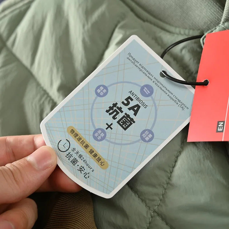 Lightweight Warm Stiched Cotton Jacket Ball Collar Winter Men Women Comfortable Windproof Cold Resistant Layering Cotton Coat...
