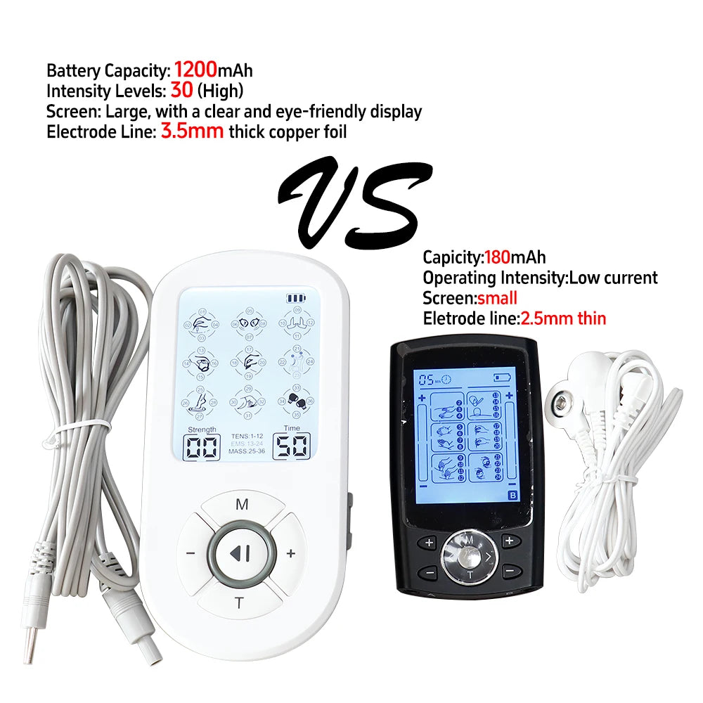 Professional 36 Modes TENS Pulse Rechargeable Machine EMS Muscle Stimulator Back Waist Body Massage Relax Electrostimulator Use