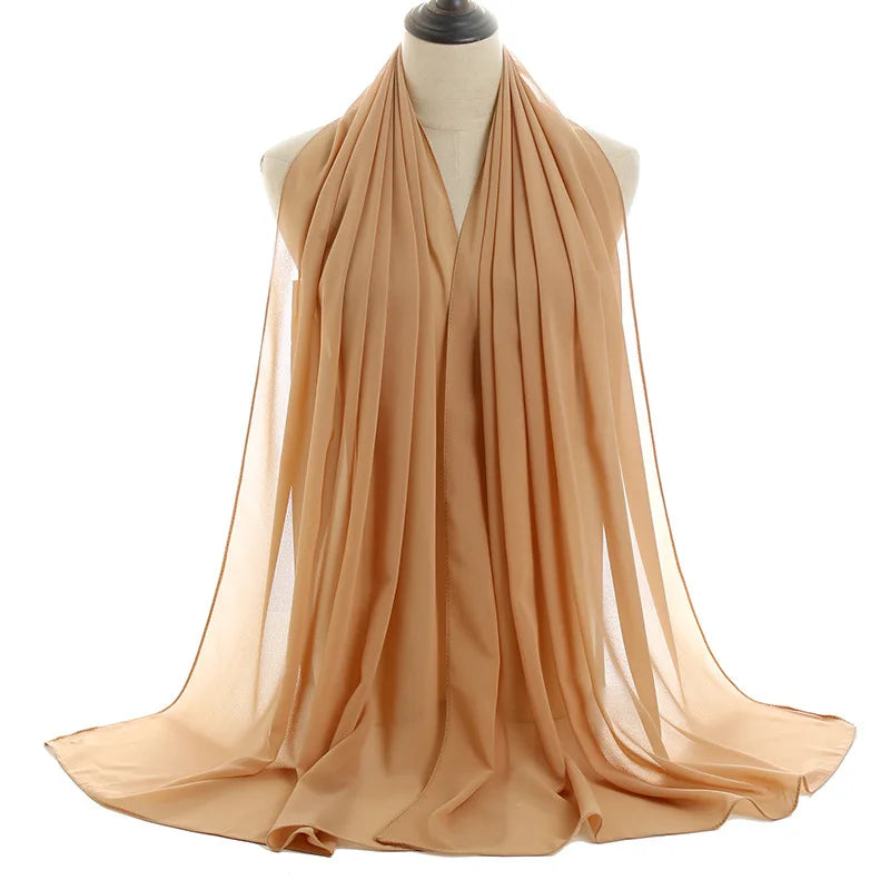 Ramadan Islamic Instant Bubble Chiffon Shawl Scarf Lady Head Wrap Women Hijabs Scarves Bufandas Muslim Veil Hijab Snood 180*70cm