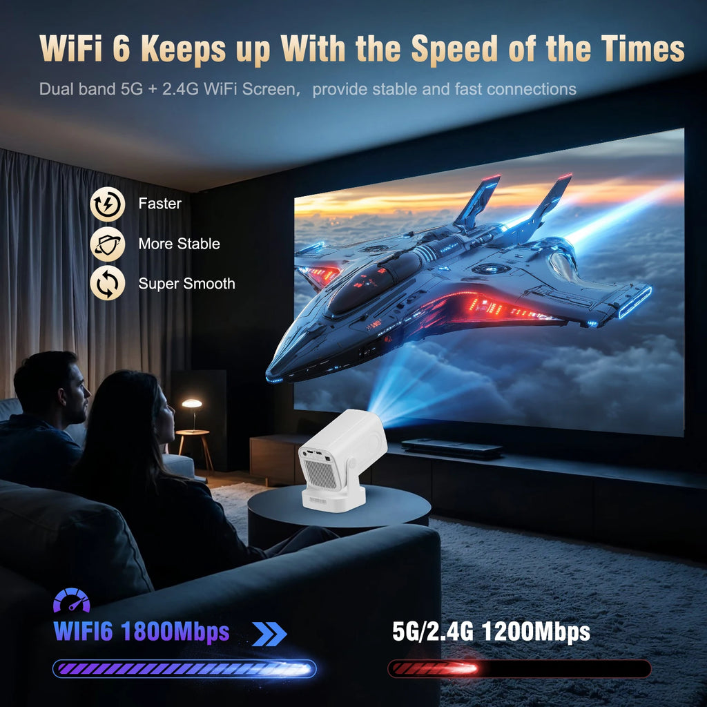 Magcubic HY310 Android 11 Projector 4K Native 1080P Auto Focus Native 330ANSI Dual Wifi BT5.4 Air Mouse Voice Home Outdoor Movie