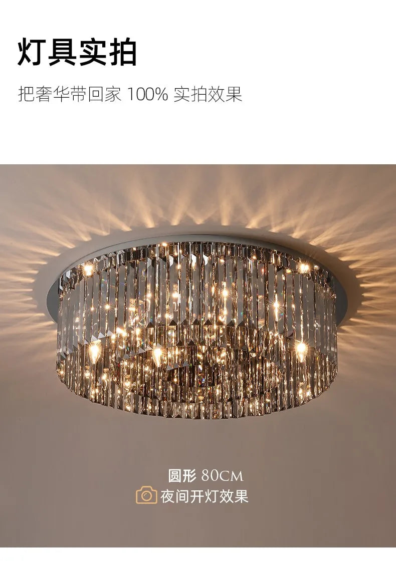 Modern Crystal for Dining Room Led E14 BULBS K9 Crystals Lighting Lamp Living Room Ceiling Light