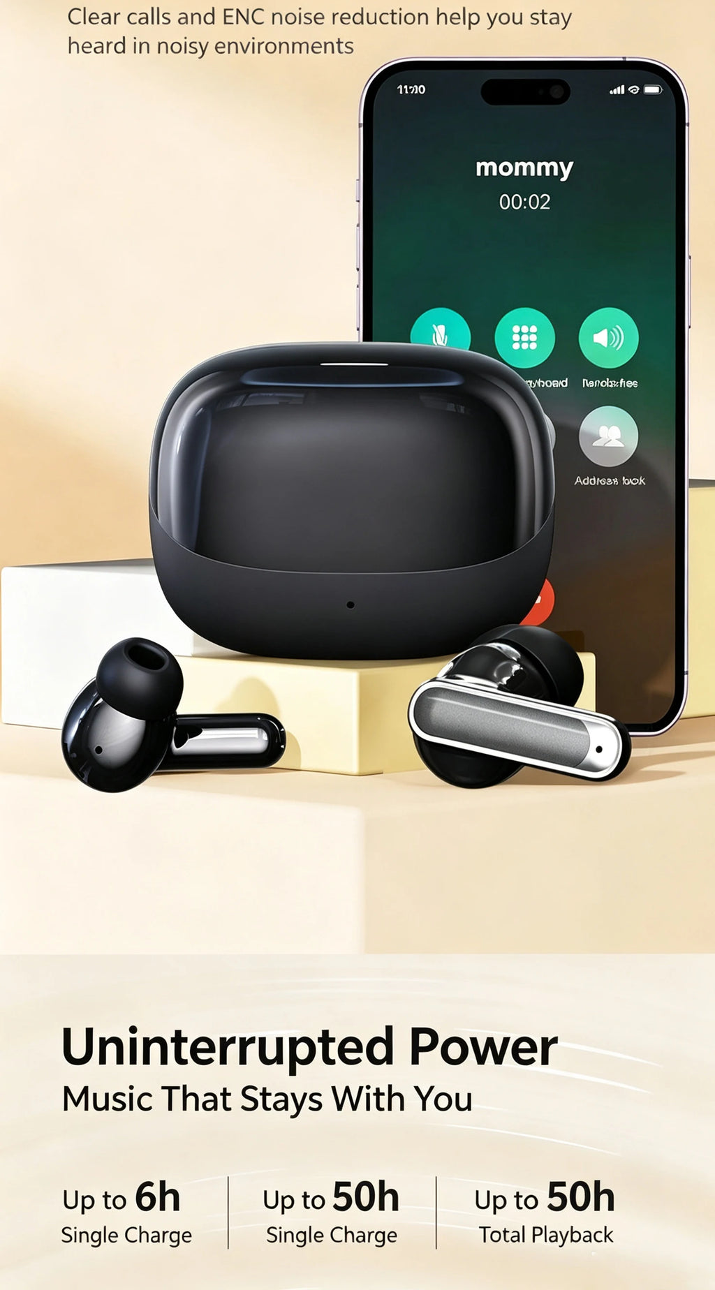 KC-902  Bluetooth V6.0 Earphones TWS in-Ear Wireless Headphones AI Translator Earbuds comfortable Ultra-light Earbuds