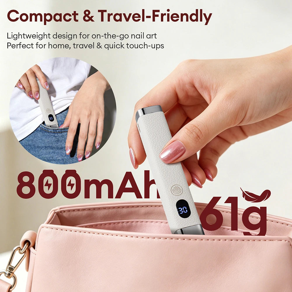 Dual Use Nail Lamp Cordless Manicure Dryer Smart Auto Sensor With Single Thumb Nail With Powerful Magnets Nail Dryer Lamp