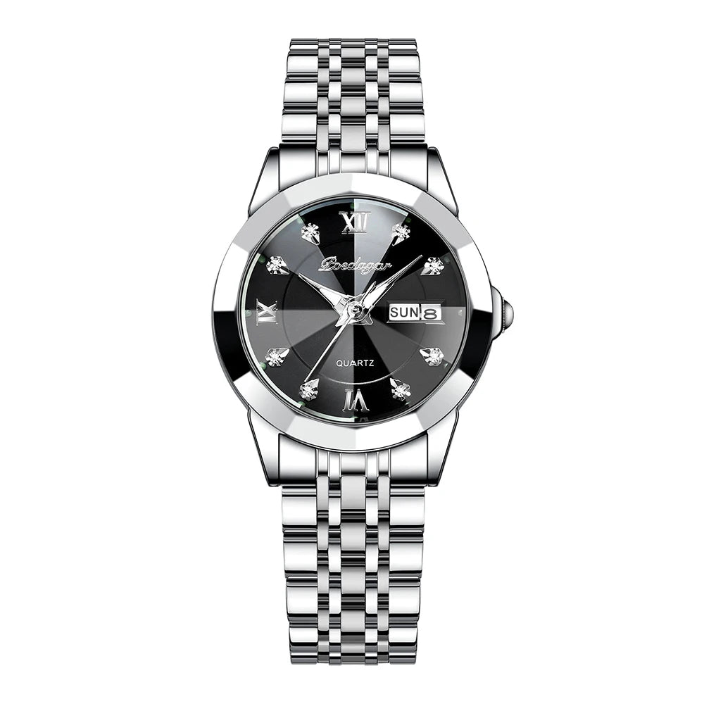 POEDAGAR Luxury Elegant Ladies Watch High Quality Casual Stainless Steel Luminous Waterproof Quartz Women's Watches Dress Clock