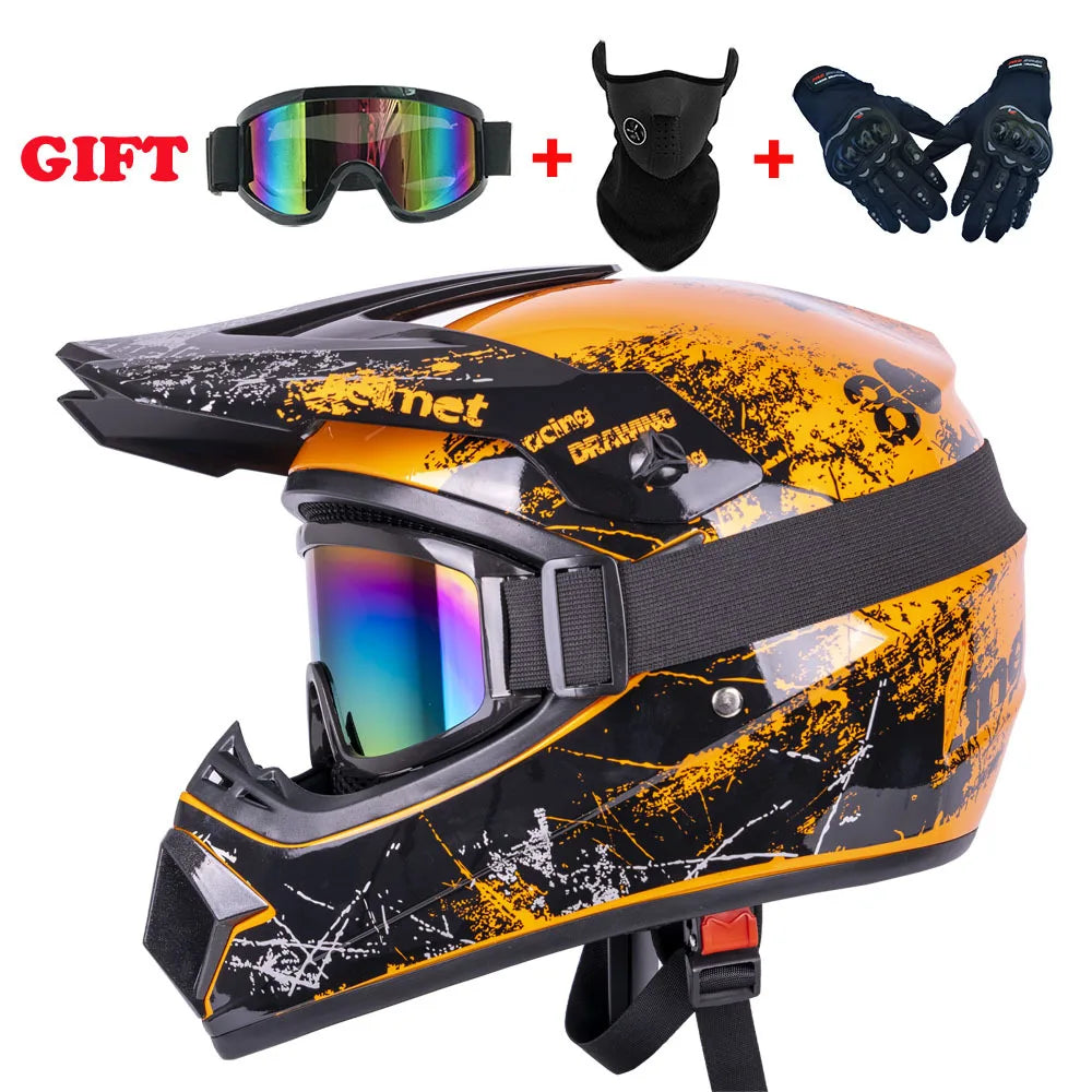 Full Face Off-Road Helmet: Conquer Every Trail DOT Certified Safety Unbeatable Value Built for Adventure for youth kids