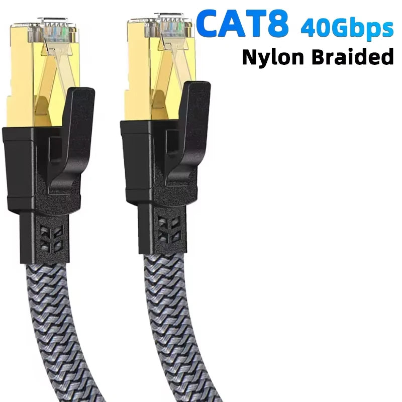 RJ45 Network Cable 40Gbps High Speed Network Cord 2000MHz High Speed RJ45 Cable RJ45 Patch Cable Cord For Internet Router Server