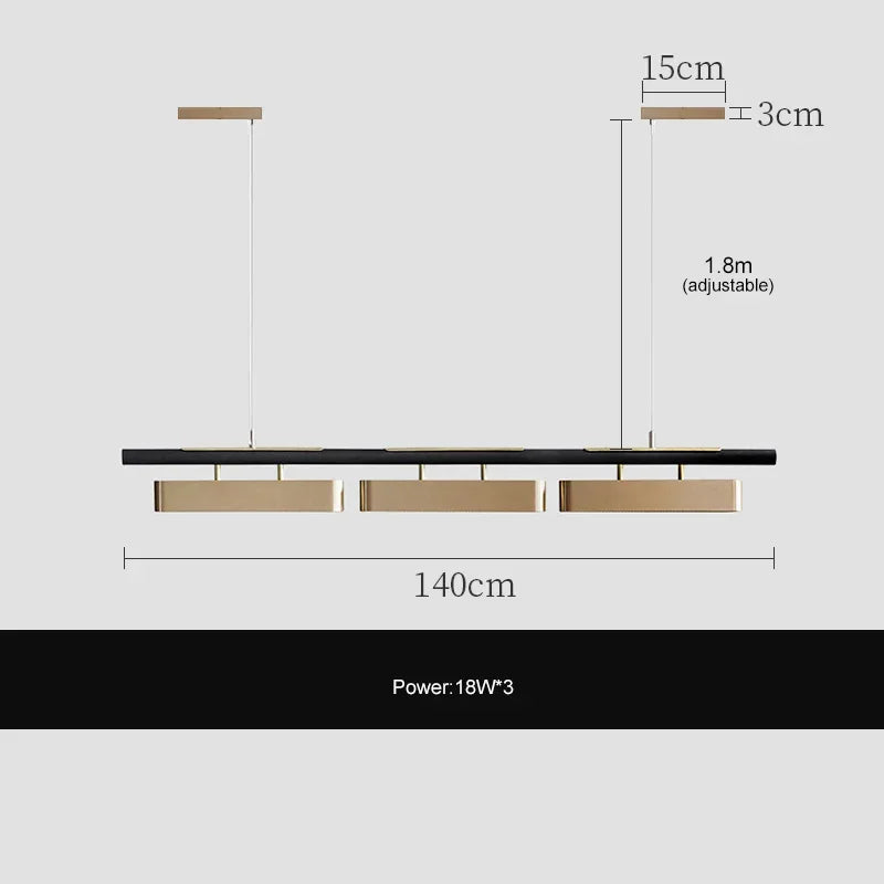 Modern LED Dining Table Chandeliers Minimalist Long Pendant Lights Living Room Coffee Desks Kitchen Home Indoor Lighting Fixture