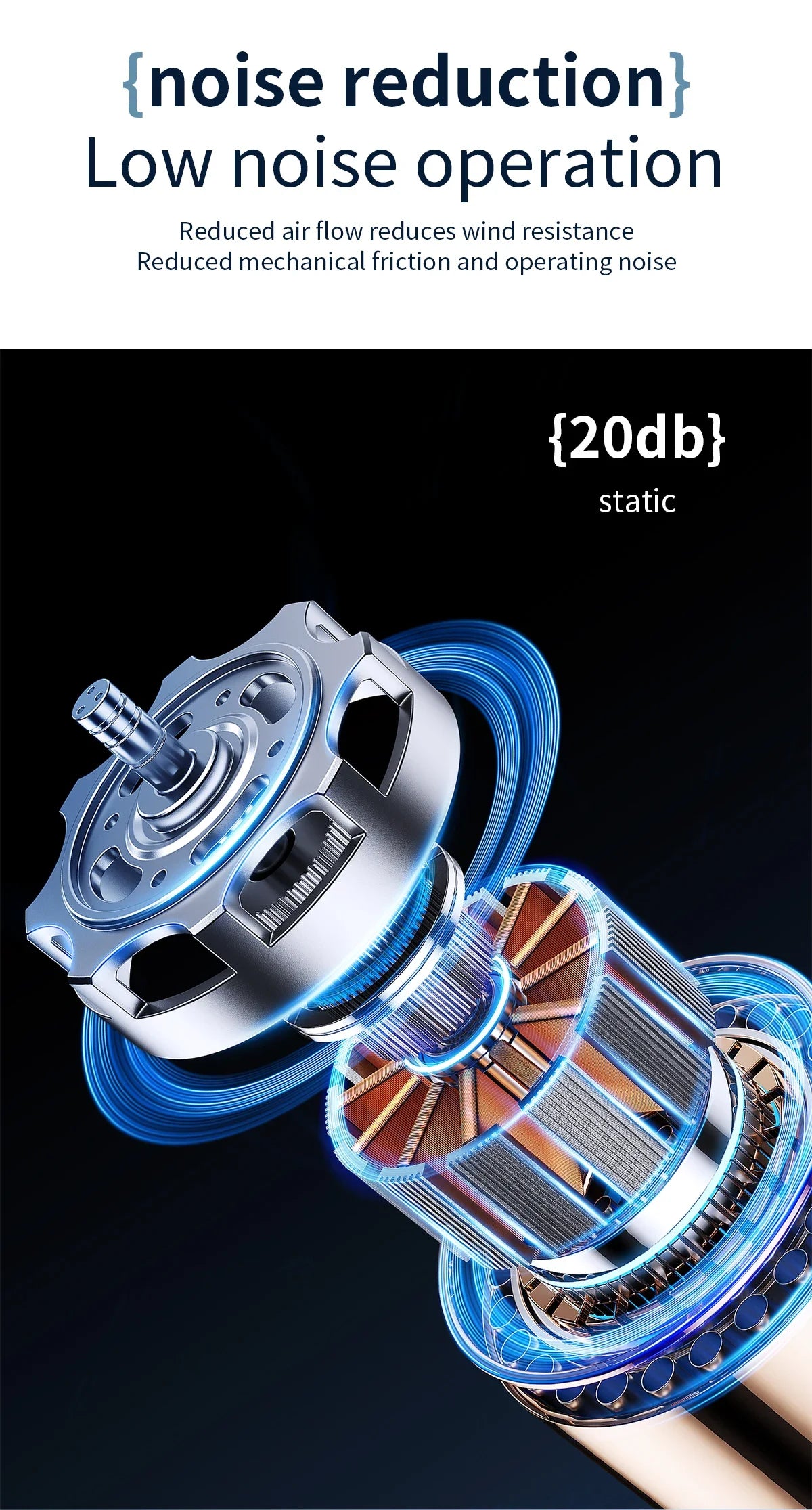 Handheld High-Speed Fan mini Portable Air Conditioner with Six Fans and 199 Levels of Infinite Adjustment