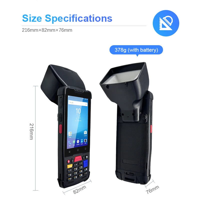 Industrial Level Rugged PDA Barcode Scanner for Data Collection Android Mobile Handheld with Stock Availability