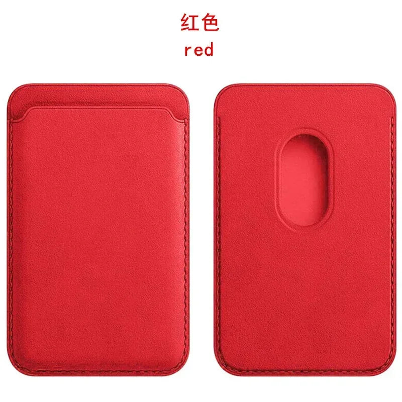 Blocking Magnetic Card Wallet Holder Leather Pocket Card Sleeve For iPhone 15/16/17Pro Max Magnet Anti-Theft Credit ID Card Case