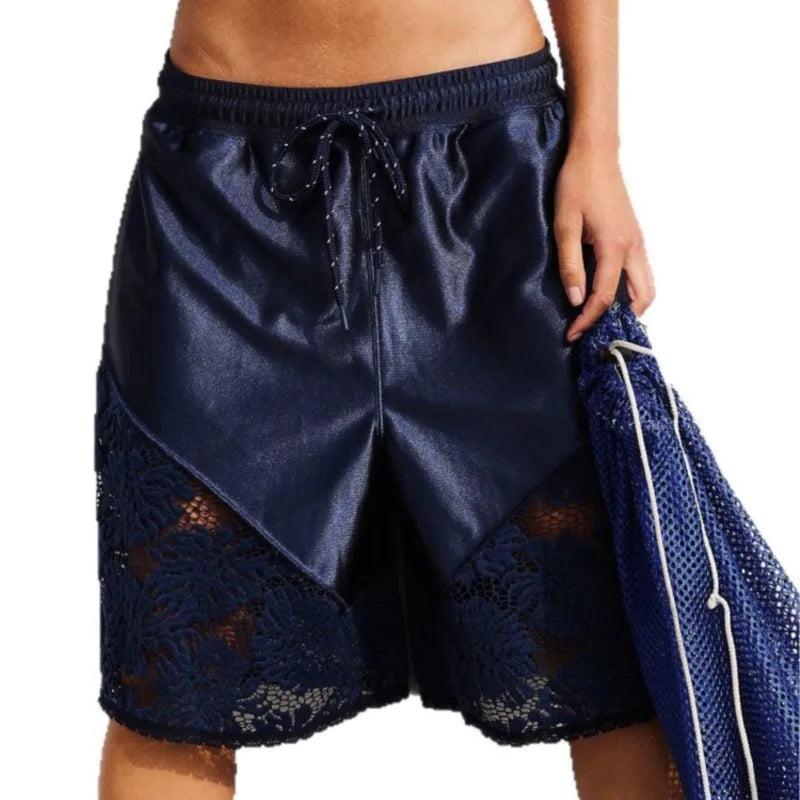 Shorts For Women Lace Five-point Pants Chic Sports Drawstring Beach Party Hot Shorts Casual Female Fashion Streetwear Clothing