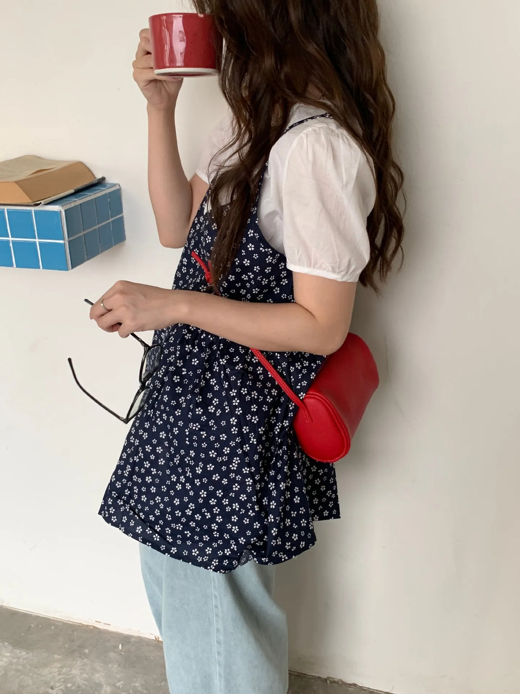 2026 New Women Lychee Pattern Small Pillow Bag Summer Fashion Boston Handbag Single Shoulder Crossbody Bag Small Bag Red Yellow