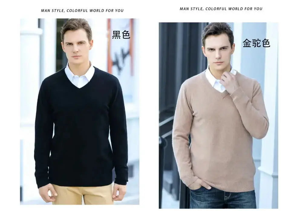 Cashmere Cotton Blended Thick Pullover Men Sweater 2025 Autumn Winter Jersey Hombre Jumper Pull Homme Hiver Knitted Sweaters