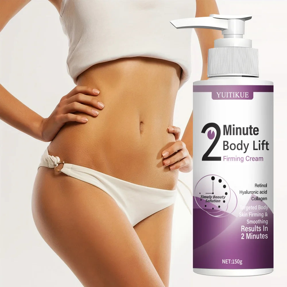 2 Minute Body Lift Firming Cream with Retinol & Hyaluronic Acid, Tightens Belly, Thighs & Arms, 150g