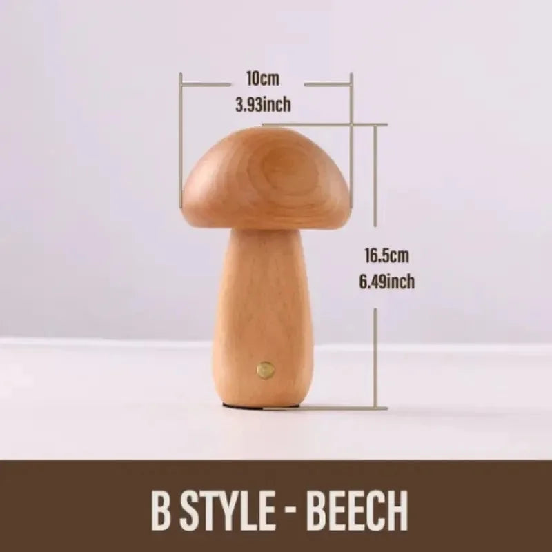 Mushroom Table Lamp Rechargeable Touch Portable Bedroom Bedside Night Light Cute Small Dimmable Desk Lamp for Home Decoration