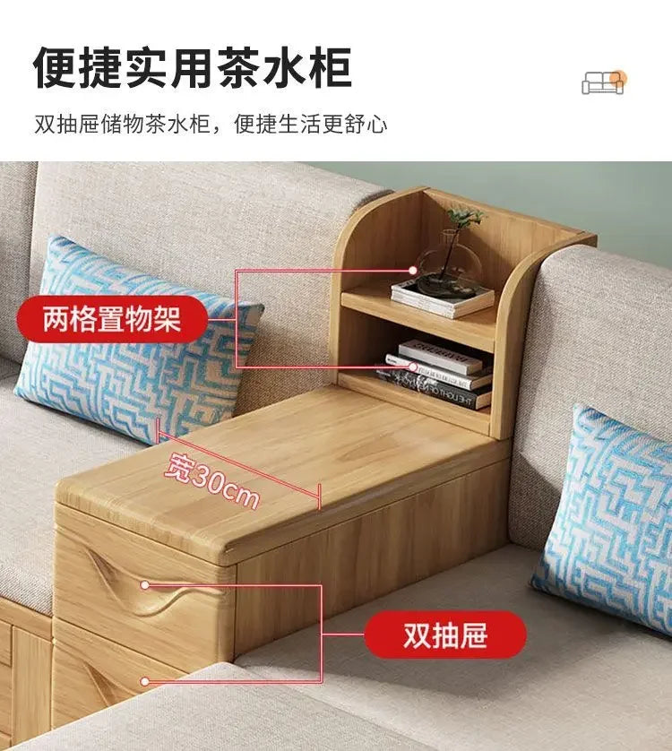 R134 Wood Storage Living Room Sofas Designer Sectional  Nordic Luxury Living Room Sofas Lounges Modern Banken Woonkamer Furnitur