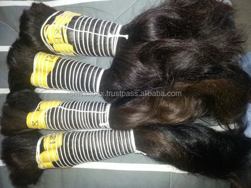 2028 100% Indian Remy Human Hair 100g Bulk Fashion Grade Natural Wave Machine Double Weft Perm Ready All Colors Suitable