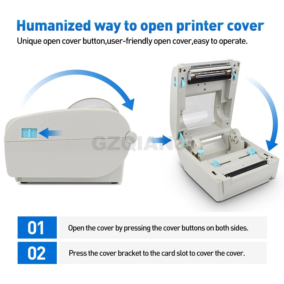 4x6inch Shipping Thermal Label Printer Portable No Ink Required 203DPI for Small Business USB High Speed Express Airway Bill ﻿