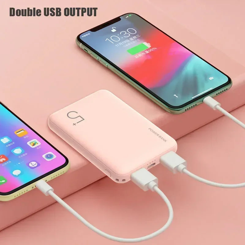Power bank 5000mAh Ultra Silm External Battery Polymer  Portable Phone Charger Type C Power Bank For iPhone Xiaomi Mi Power bank