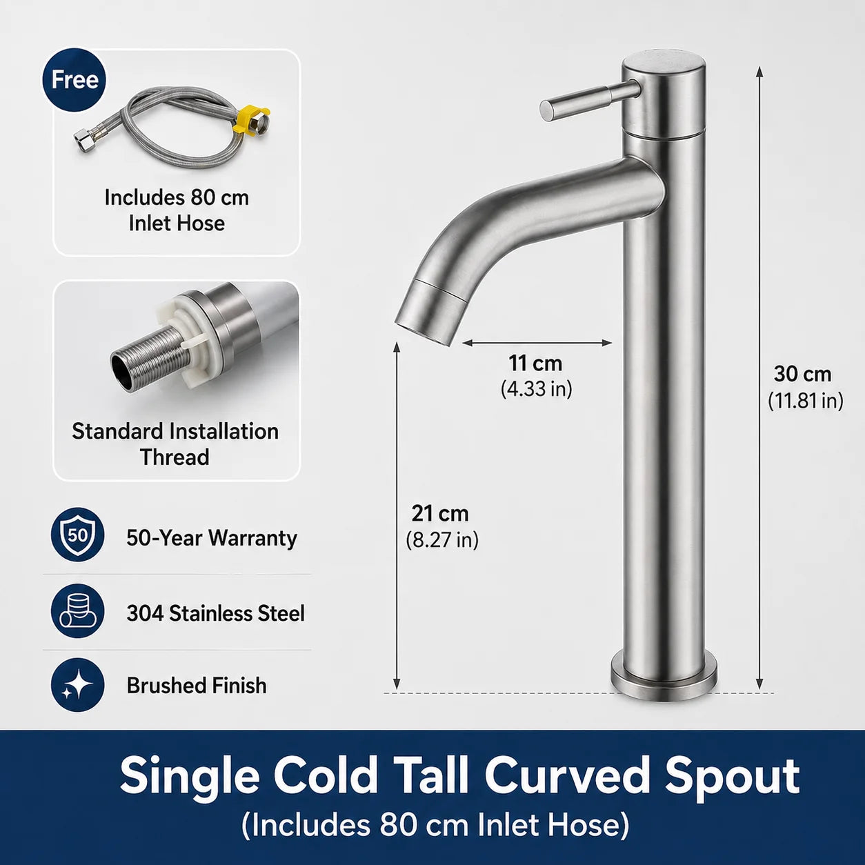 Stainless Steel Bathroom Faucet Hot Cold Water Mixer Tap Basin Faucet Matte Black Silver Single Handle Sink Taps