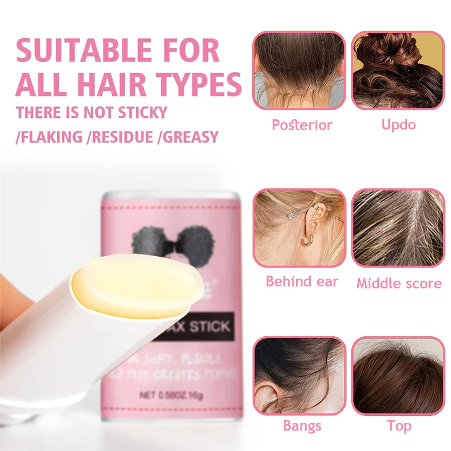 GOIPLE Moisturizing & Nourishing Rice Water & Rosemary Spray Smoothing Hair Wax Stick Flyaway Control Baby Bangs Gel Styling Wax
