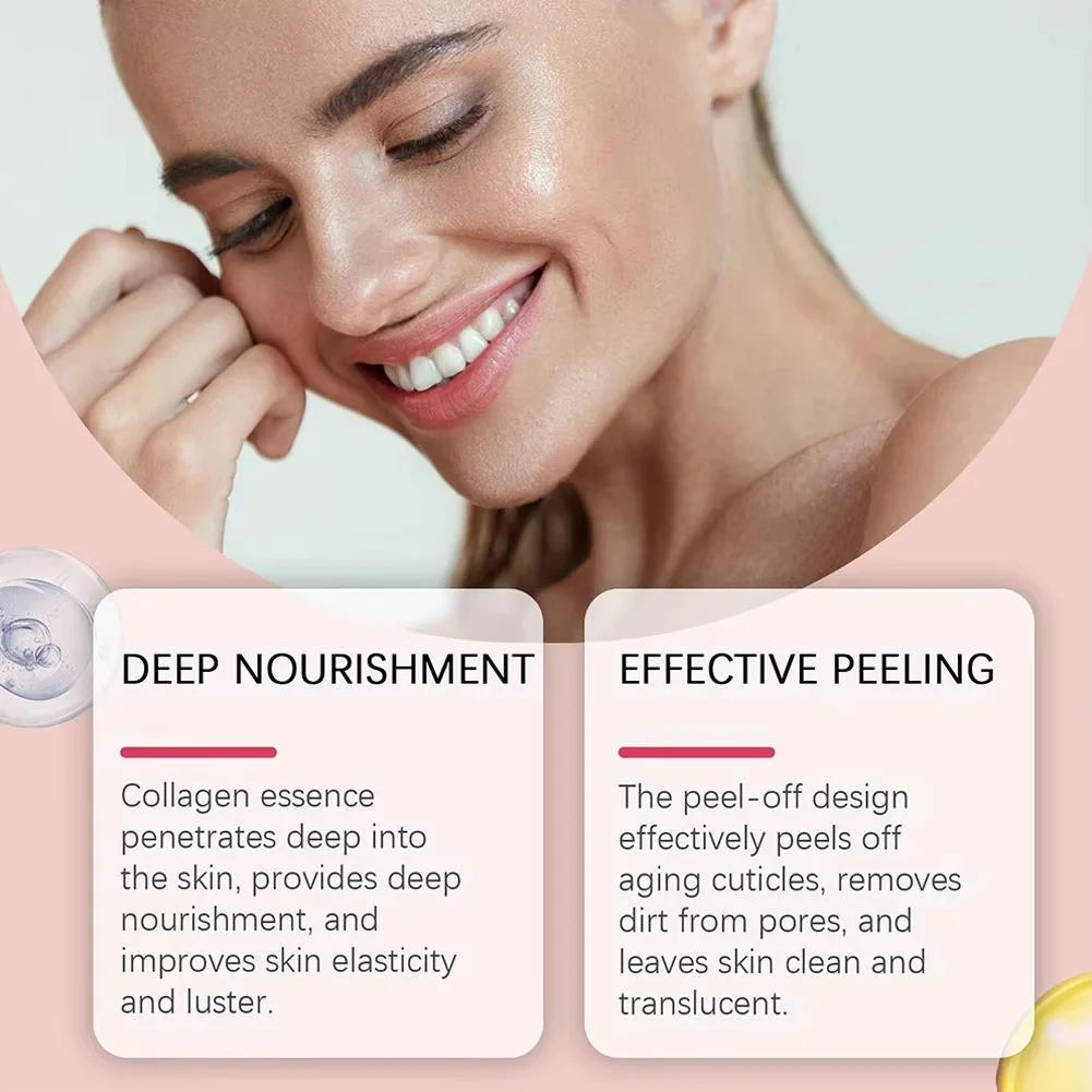 Collagen Tear-Off Mask Overnight Wrapping Mask Deeply Hydrates Reduces Sagging Dullness Moisturize Firming Mask Korean Skin Care