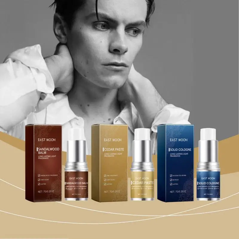 Sandalwood Balm for Men Portable Solid Perfume Long Lasting Scent  for Dating Party and Gifts